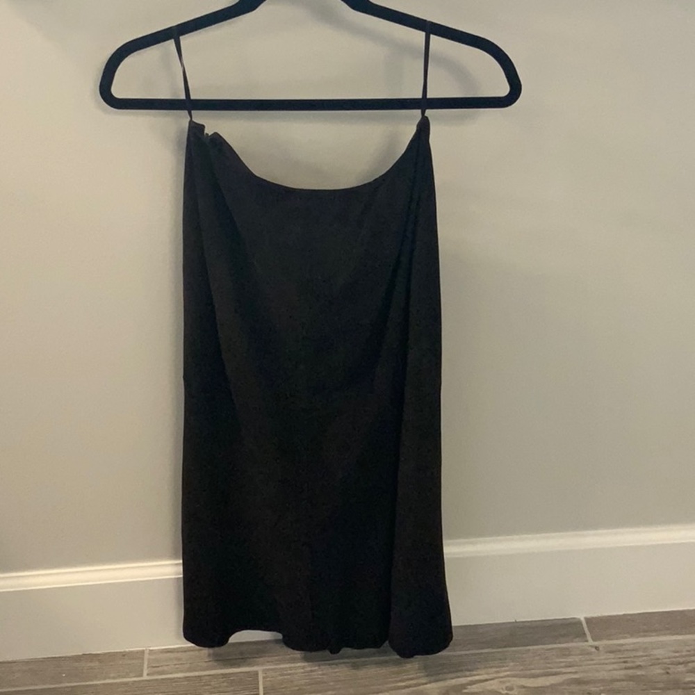 Brown suede skirt